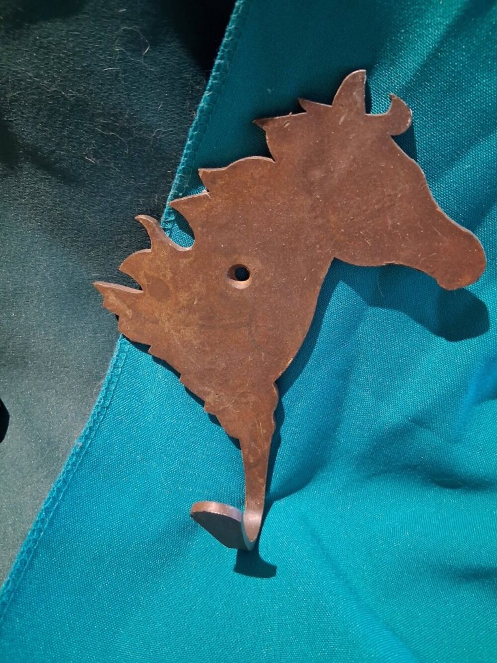 Vintage Cast Iron Horse Head Wall Hook Rustic Western Decor